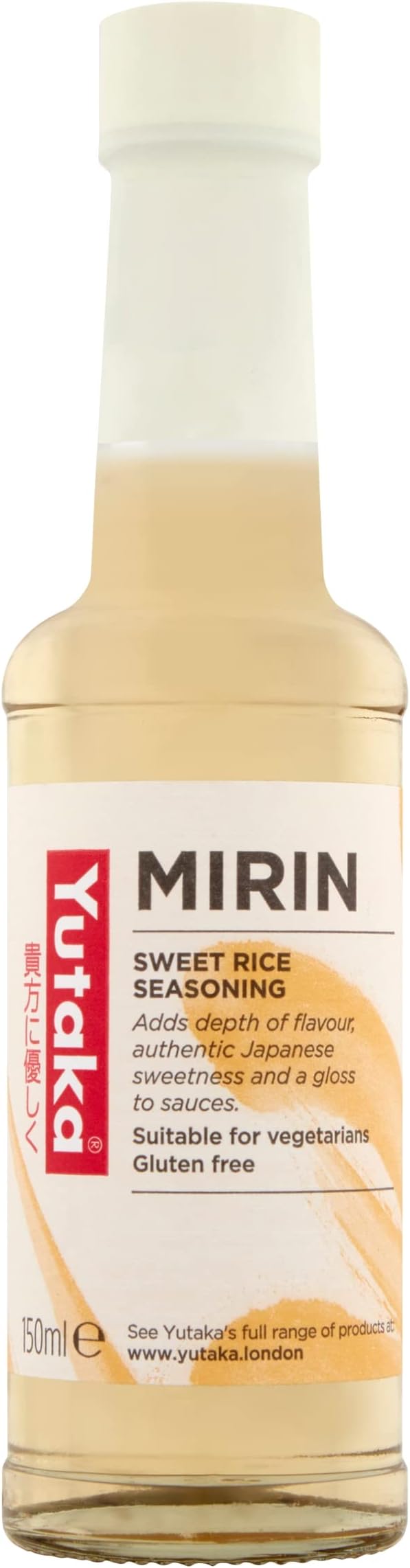Yutaka - Mirin Sweet Rice Seasoning, 150ml - Authentic Japanese Cooking Essential for Teriyaki, Marinades & Glazes - Adds Sweetness, Depth & Gloss to Sauces - Gluten Free, Vegetarian