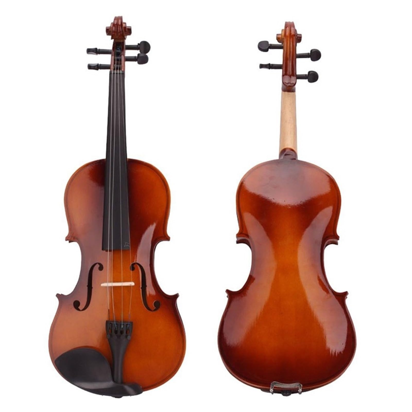Geige Akustische Holzfarbe Violine Geige Mit Koffer Bogen 4/4 3/4 1/2 1/4 1/8 Größe Student Geige Violine (Color : 4-4)