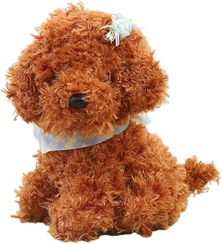 8inch Dog Plush Stuffed Animal, Stuffed Dog Plush Toy, Great Gift for Kids Home Recor Brown