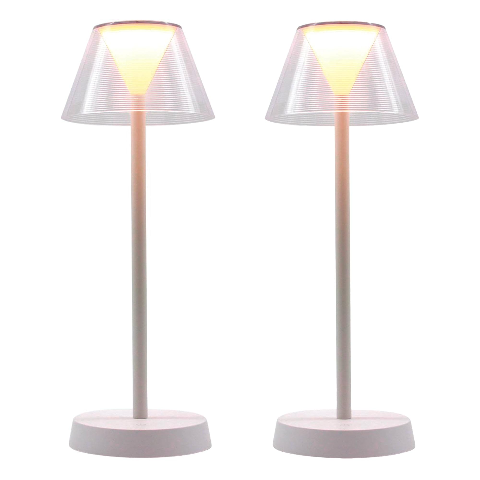 Lumisky Lot de 2 lampes de table sans fil LED blanc chaud BEVERLY WHITE H34cm