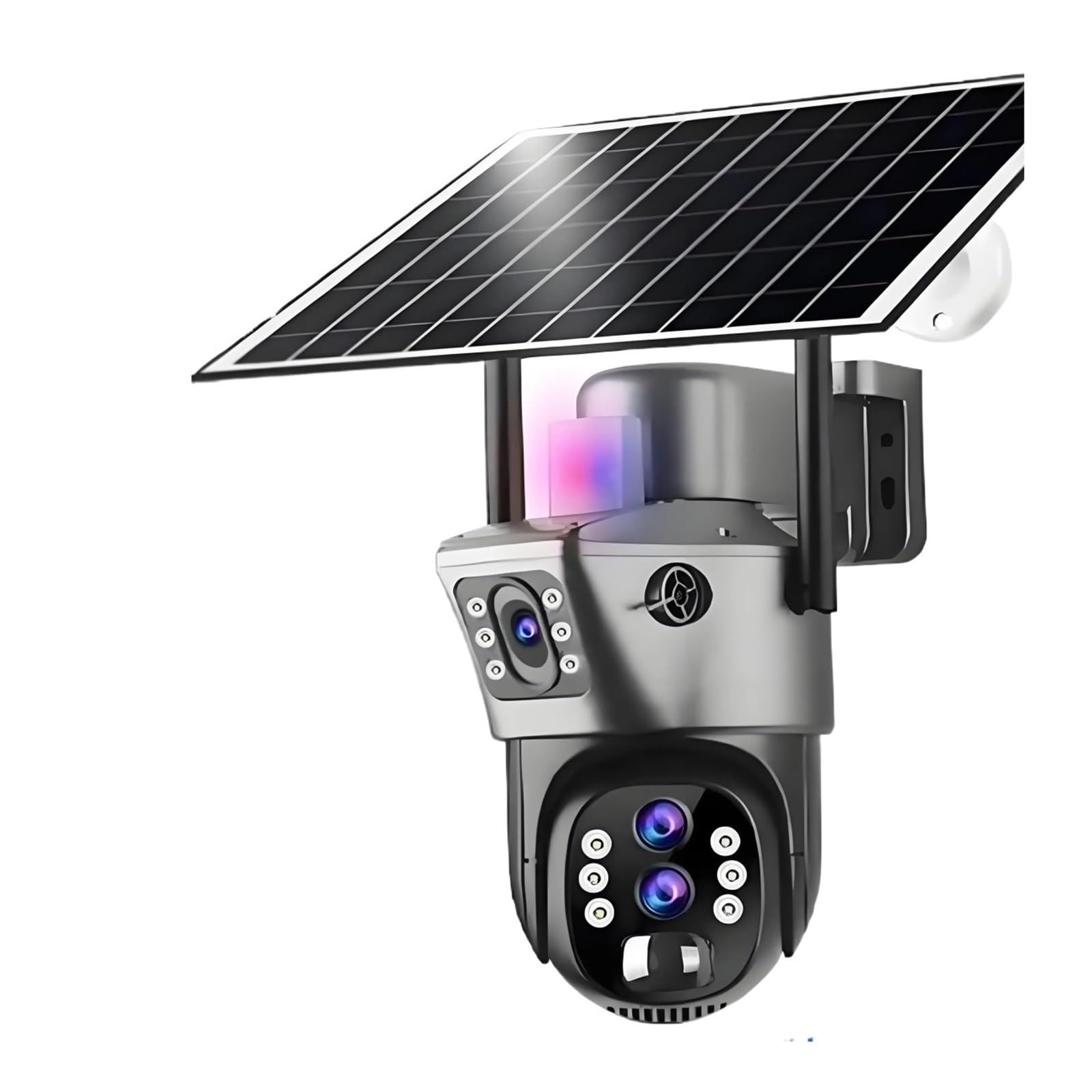 Oshpmbdlyfj 6K 10X Zoom Add 128G 10X Zoom 4G Sim Solar Camera Outdoor 6K 12Mp Three Lens Hd Night Vision Ip Surveillance Camera Security Protection Ptz Cctv Cam(6K 10X Zoom Add 128G)