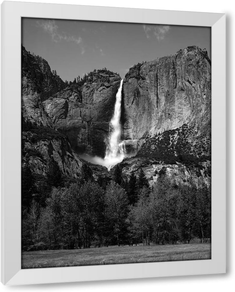 ArtDirect Yosemite Falls Yosemite National Park California 19x24 Black Modern Wood Framed with Double Matting Museum Art Print by Highsmith, Carol