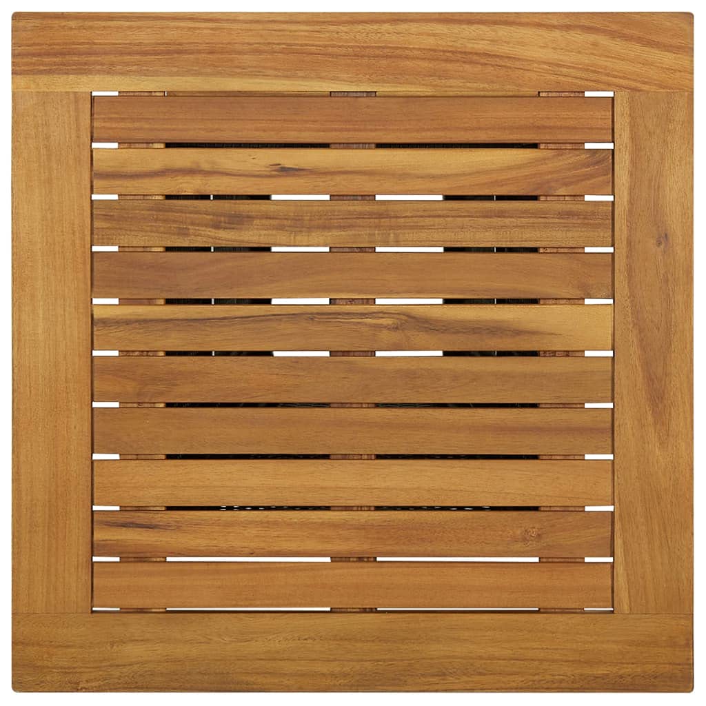 Juego de 5 barras de jardín de ratán de acacia de 60 x 60 cm, 4 taburetes de bar de 108 cm, con cojines color crema, diseño moderno, robusto y duradero, para balcón, terraza, jardín