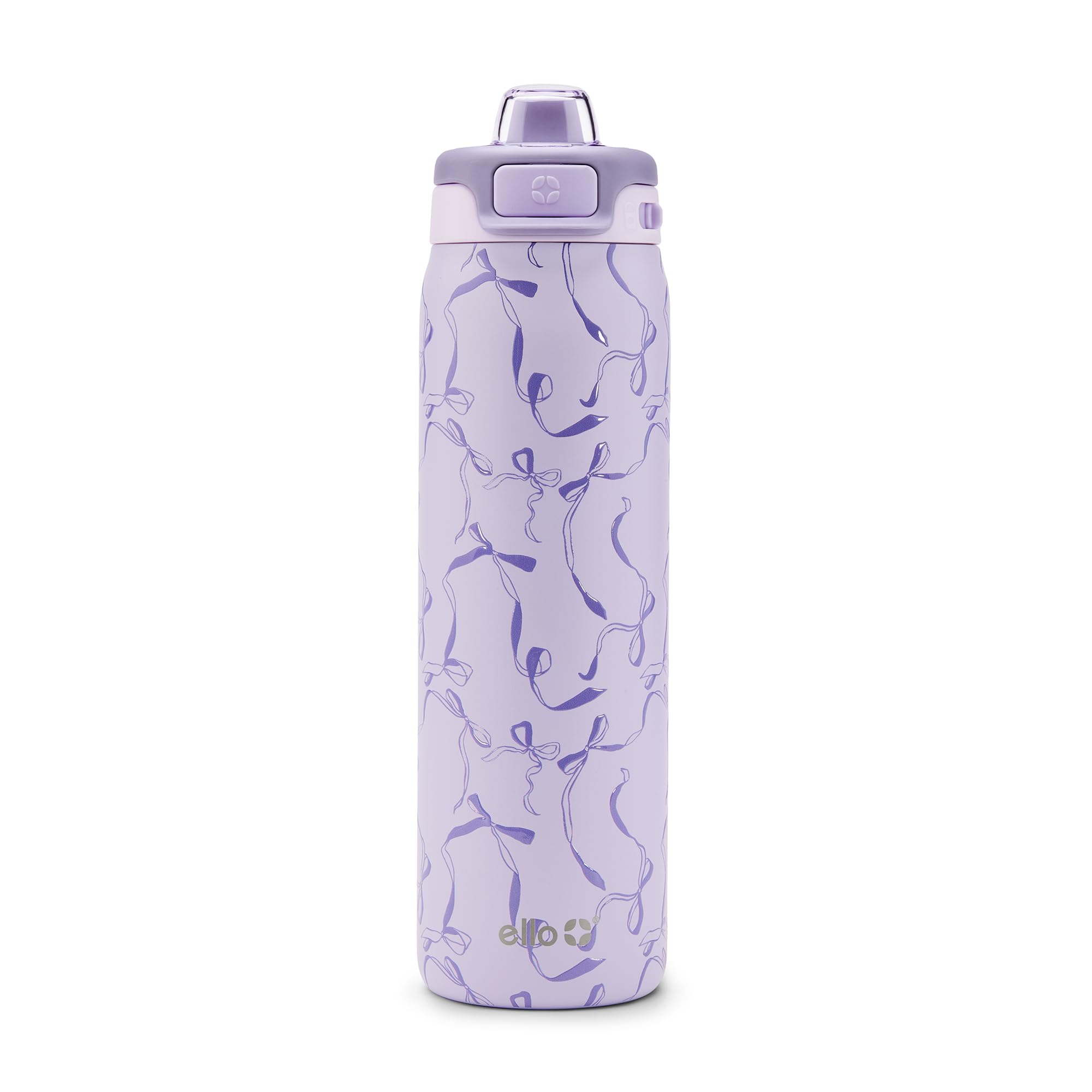 Ello Pop &amp; Fill 22oz Stainless Water Bottle, Sip or Chug, Take a Bow (Pack of 8)