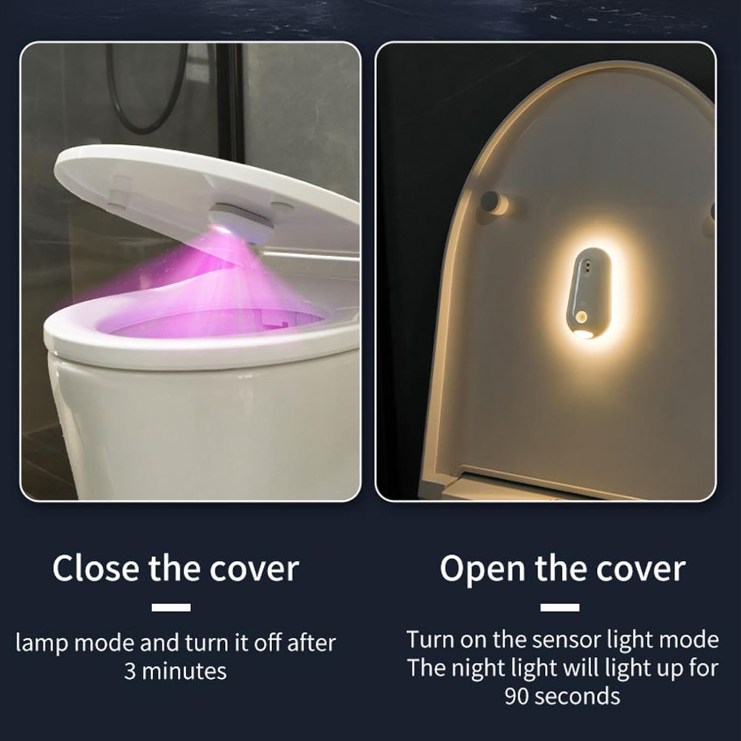 2026 New Self Cleaning UV Toilet Sanitizer Light & 6 Colors Night Light, Motion-Activated, Rechargeable, Adhesive-Mounted for Shared Bathrooms, for Elderly & Pet