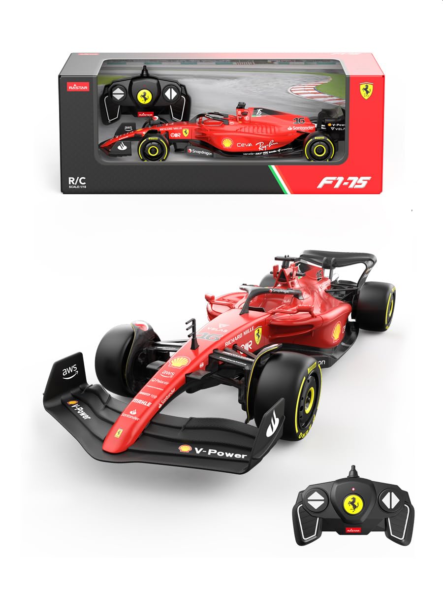 Amazon.com: RASTAR 93400 1/18 RC Car Ferrari F1 75 Racing Model