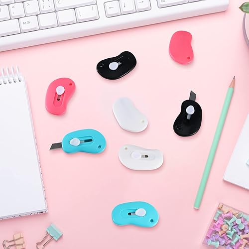 Miniatura 6 de 48 piezas de mini cortador de caja retráctil, cuchillo utilitario lindo estilo de regreso a clases, suministros de regreso a clases, portátil,