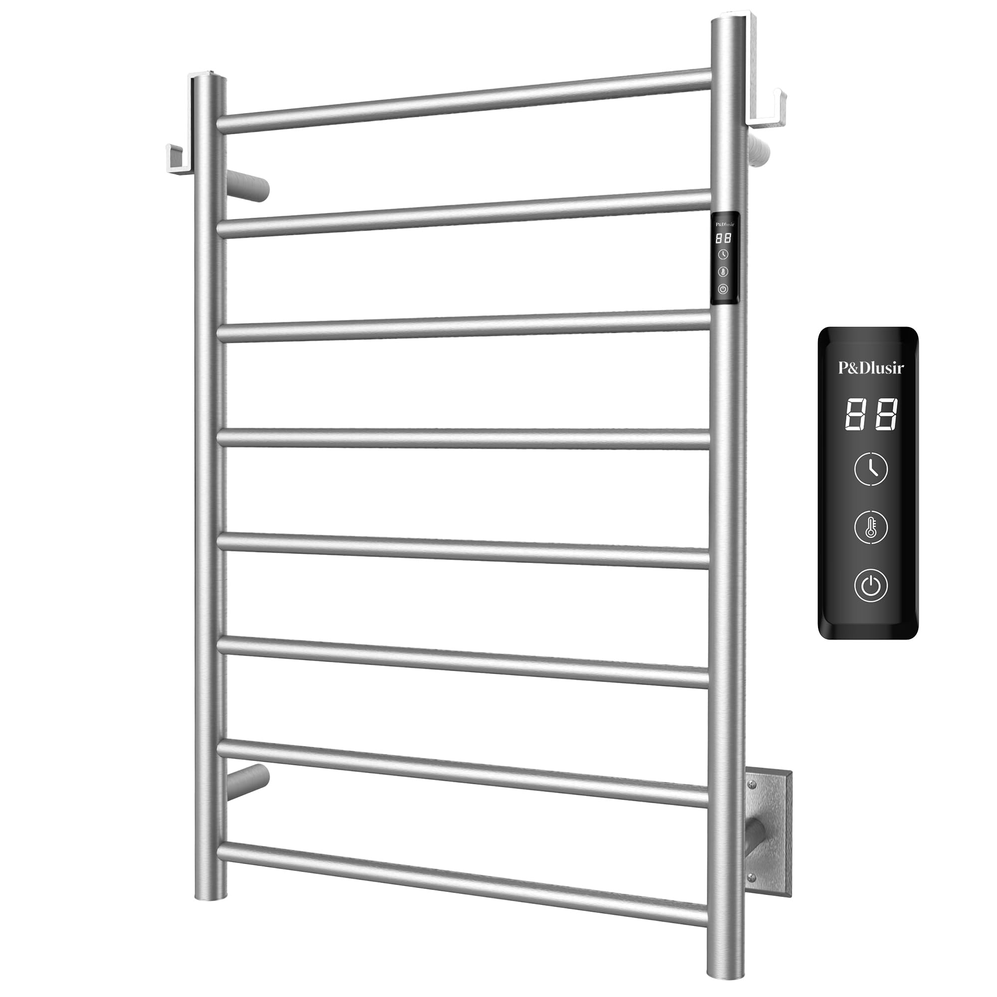 Heated Towel Rack, 8-Bar Electric Towel Warmer,2-3 Min Fast Heat