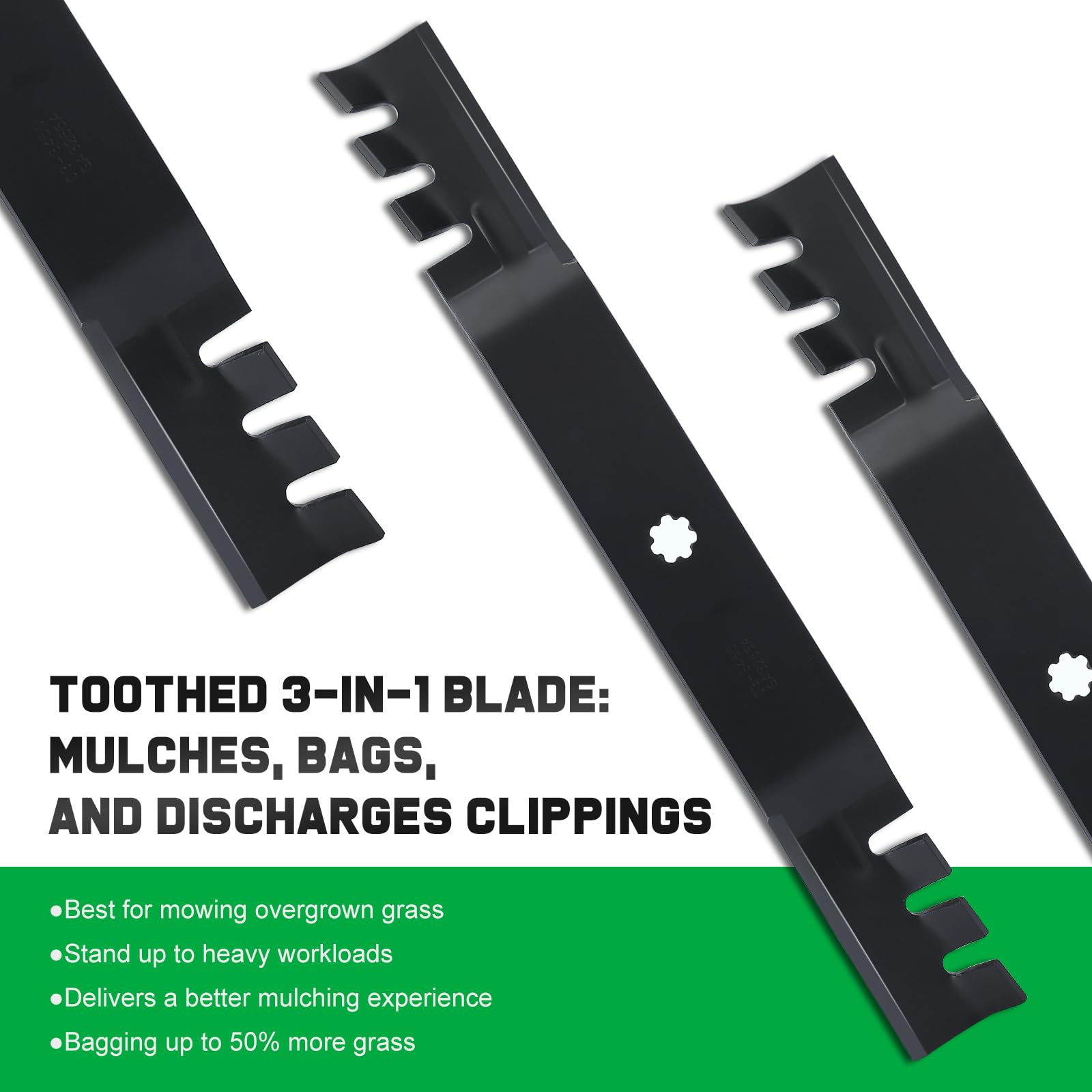 Grasscool GY20850 - Cuchillas de cortacésped de 42 pulgadas para John Deere D130 D110 D100 D125 D105 S100 E100 LA125 LA115 LA105 42 pulgadas cubierta tractor cortacésped reemplazo GX22151 (muletón