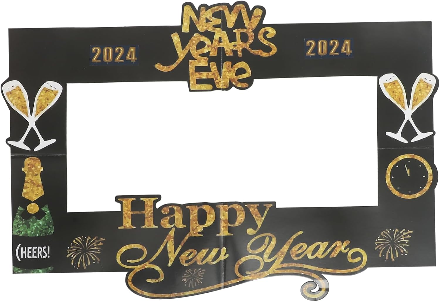 Garneck Fashion Stylish Party Hand Holding Photo Props Year Photo Booth Frame Decor for Memorable Celebrations