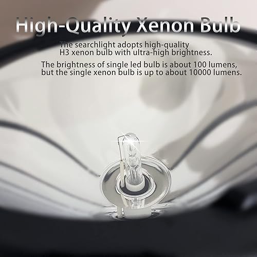 Miniatura 3 de Linterna de alto lúmenes 10000LM potente proyector 220W para camping HID reflector 12v batería súper brillante al aire libre caza antorcha (220)