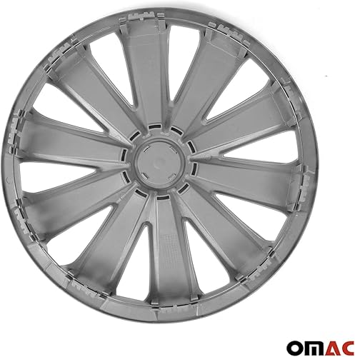 Miniatura 9 de OMAC - Juego de 4 tapas de cubo ABS gris plateado de 16 pulgadas, tapas para Rines 16, fundas de rueda premium de 16 pulgadas, juego de fundas de