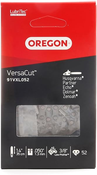 Chaîne de tronçonneuse Oregon 91VXL, guide 35 cm, pas 3/8" LP, 1,3 mm, 52 maillons