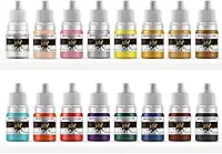 VM Conjunto de tinta em miniatura ecológica à base de água pigmento velocidade cor do modelo, resistente à luz e não desbota para resina/metal/plástico/modelos, 16 frascos x 5 ml (conjunto de cores