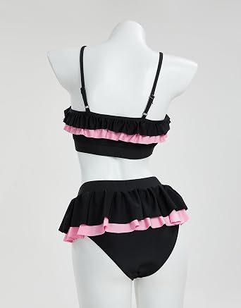 haikyuu Women Sailor Bunny Bikini Kawaii Two Piece Swimsuit Cute Goth Bathing Suit Y2K Style