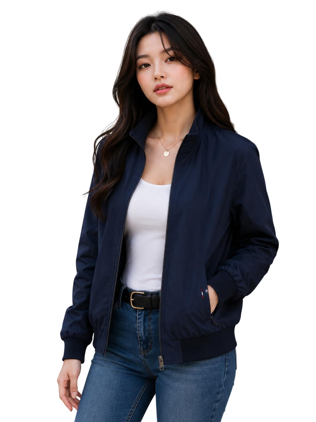 fery london Women's Regular Fit Jacket For Casual Wear || Full Zip Mock Neck Casual Jacket|| Full Sleeve | Latest Stylish Jacket For Women ||Regular Fit Zip-Up Casual jacket || bomber jacket for women-picture-20