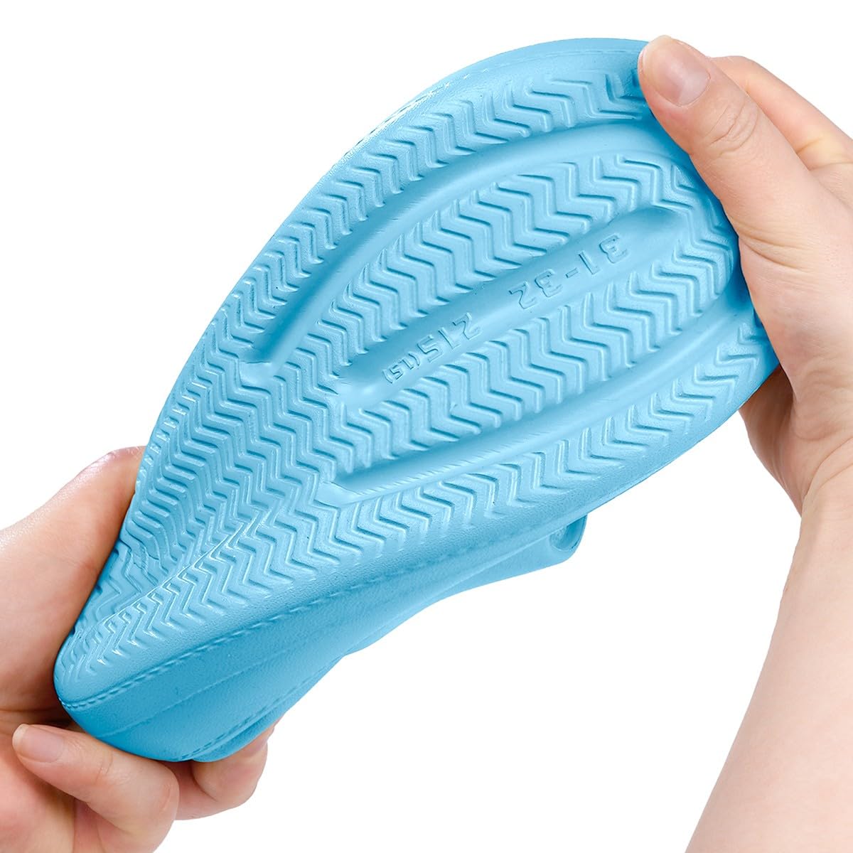 Gaatpot Zapatilla de Baño Niños Niña Chanclas Zapatos de Playa y Piscina Ajustable Doble Hebilla Sandalias Antideslizantes Azure 35/36 EU