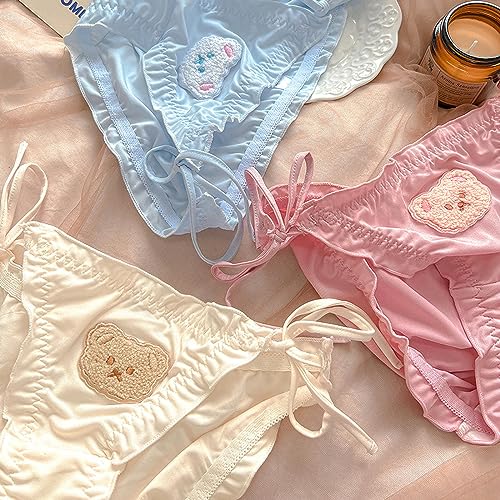 Culotte femme pack de 3 briefs confort en soie de lait brodée