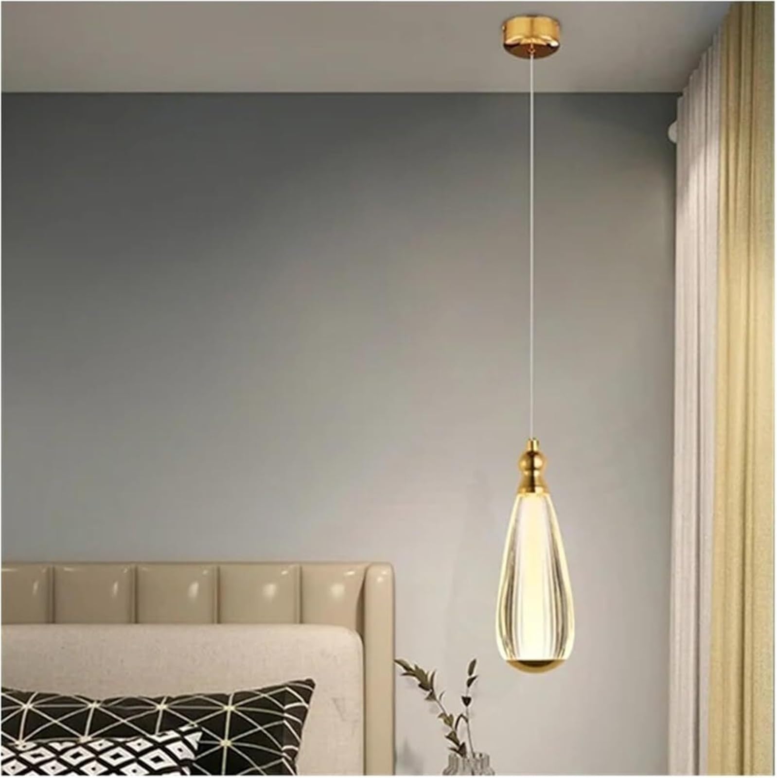 Plafonnier LED cristal K9 moderne luminaire suspendu de cuisine