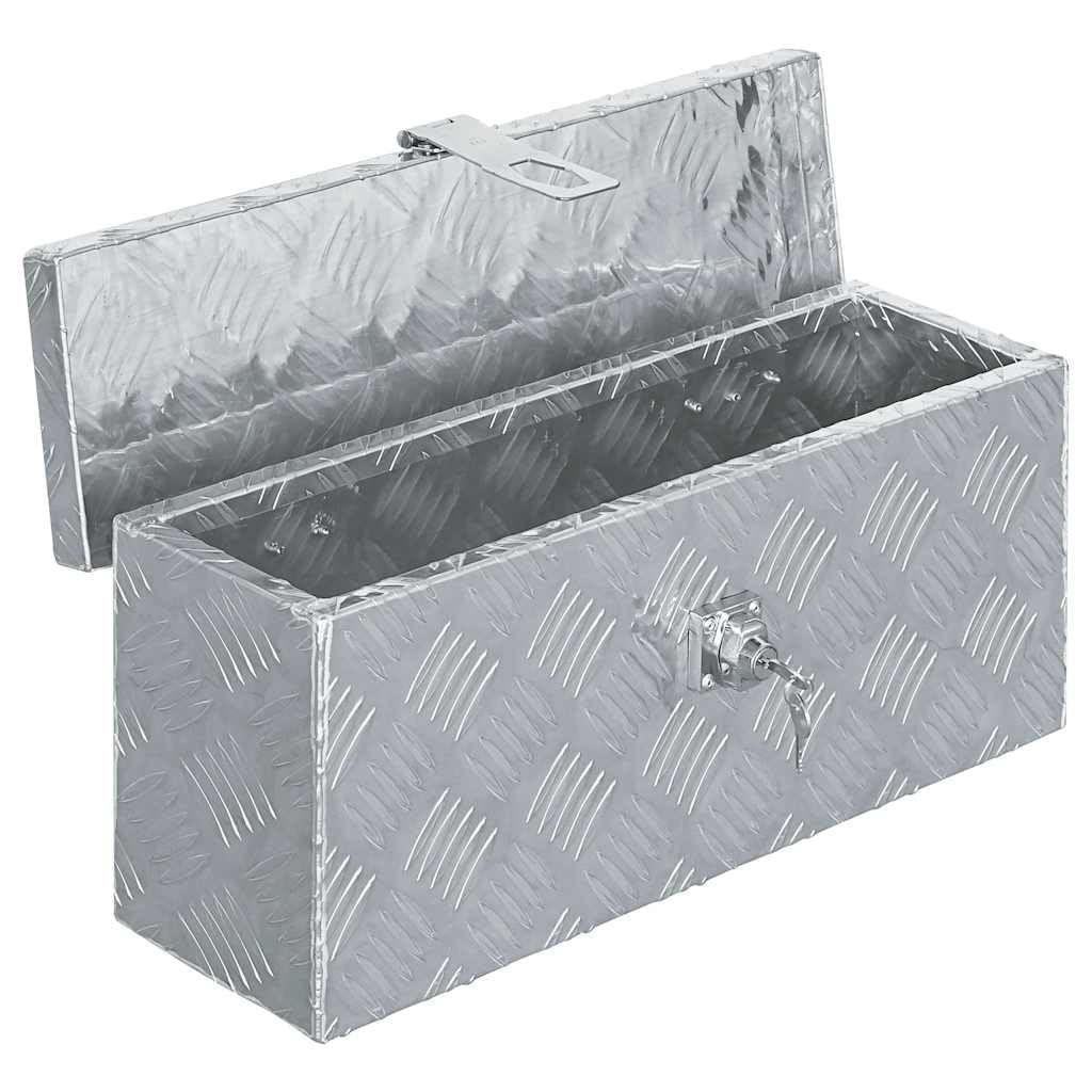 Genérico Caja de Aluminio 48,5x14x20 cm Plateada,Bricolaje,Accesorios de Bricolaje,Organización y Almacenamiento de Herramientas,Cajas de herramientas-142935