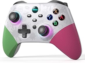 MOVONE Switch Controller Wireless Pro Controller for Switch/Switch Lite/Switch OLED, Switch Remote Gamepad with Joystick, Adjustable Turbo Vibration, Pro Controllers Switch with LED Color Light