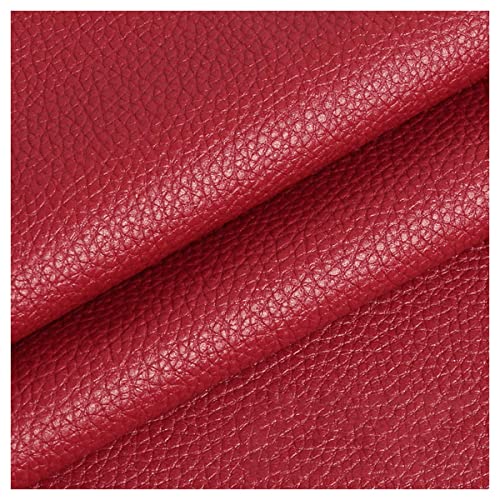 AnnDZ Rot Kunstleder-Bettwäsche 140x100cm PU Kunstleder Vinyl Ledertuch für Polster, DIY Handwerk Haarschleife Ohrringherstellung, Taschen(Color:Rotwein) Cover