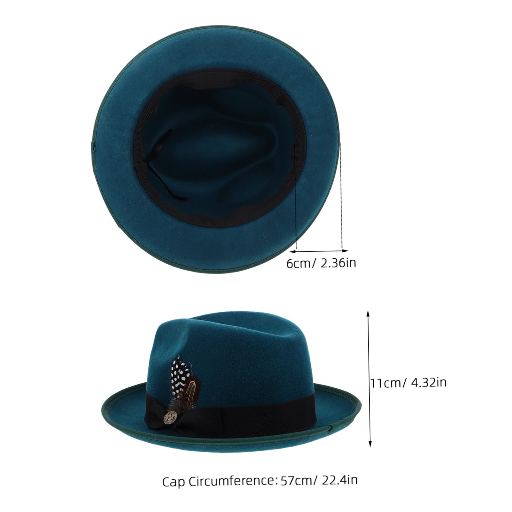 Beaupretty Sombrero De Fieltro para Sombrero De Ajustable Adecuado para Eventos y Fiestas