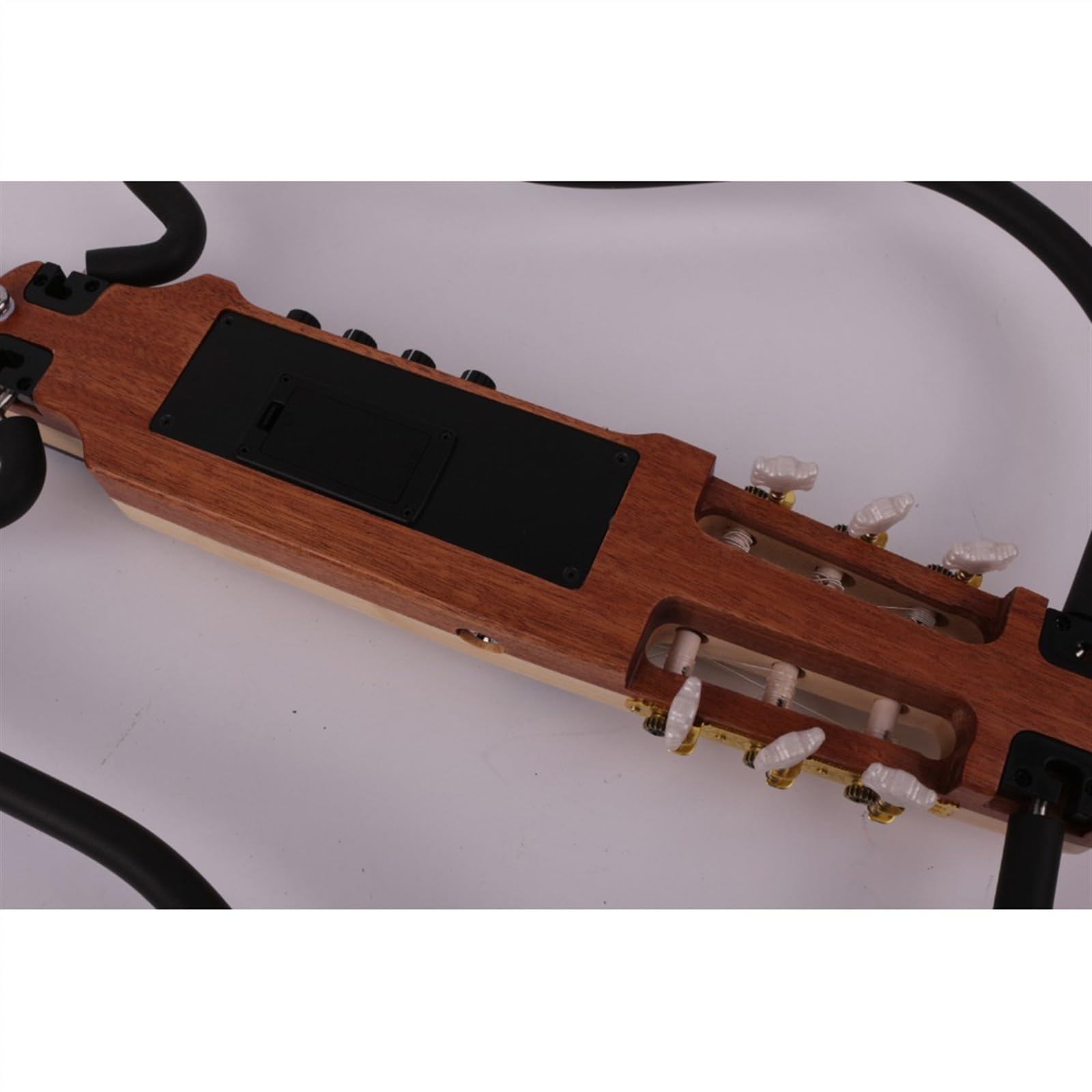22 Progi Cicha Nylonowa Struna Bezgłowa Gitara Elektryczna Wbudowana W Efektor Podróżna Przenośna Składana Gitara Profesjonalna Bezgłowy Gitara Elektryczna (Color : 01)
