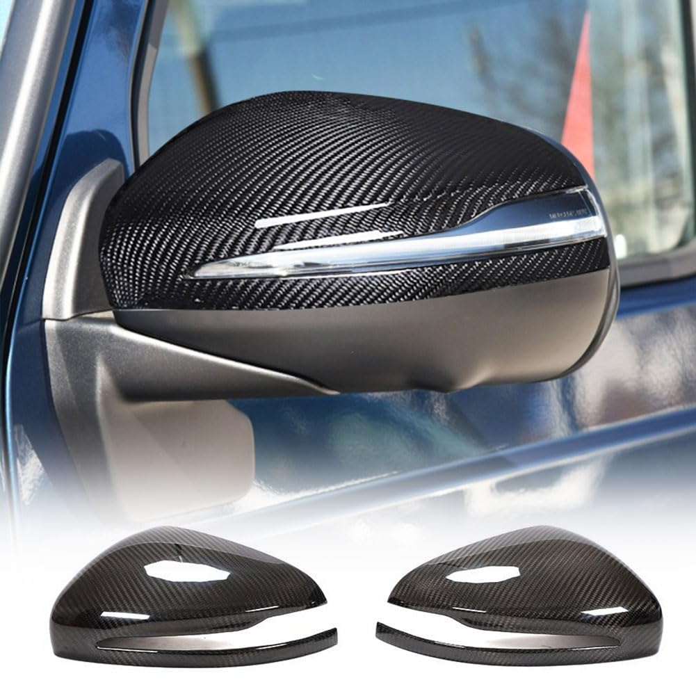 MCARCAR KIT Dry Carbon Fiber Mirror Cover Caps for Mercedes Benz G-Class W464 G500 G550 G63 AMG 2019-2021 Side Rearview Mirror Caps Exterior Outside Shell LHD Pair Add onStyle