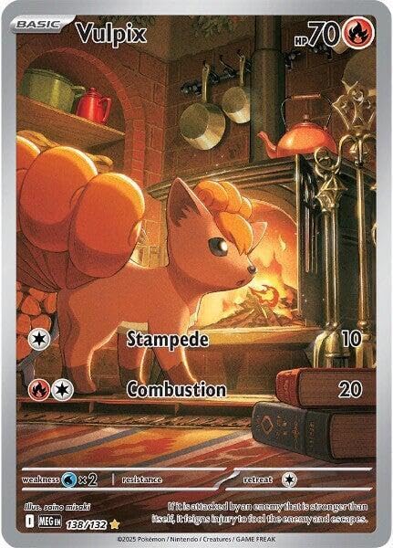 Pokemon - Vulpix 138/132 - Illustration Rare - Mega Evolutions - Foil Single Card