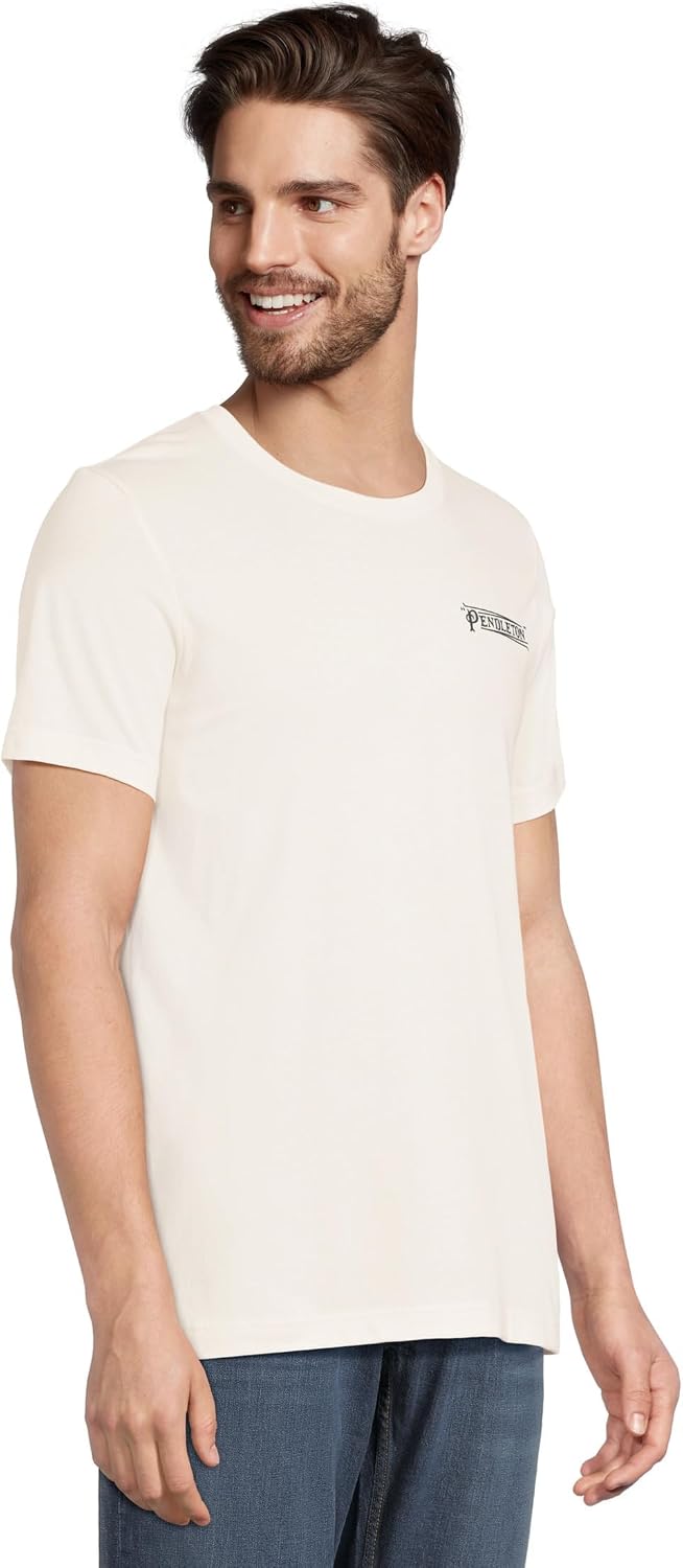 Pendleton Men's Sunset Pass Graphic Tee, Vintage White/Blue