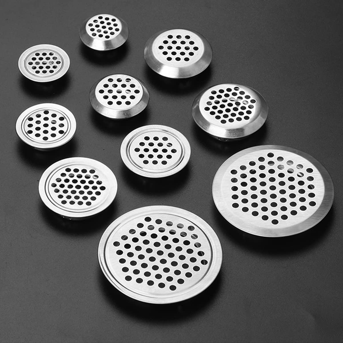 Unifizz Stainless Steel Flat Air Vent Holes,25MM Flat Round Ventilation Mesh Hole for Kitchen Bedroom etc, Silver, 20PCs - Image 3