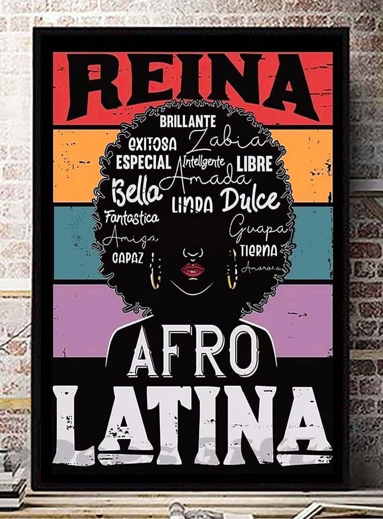 Amazon.co.jp: THIYOTA メタルブリキ看板 8×12インチ アフロラティーナ  