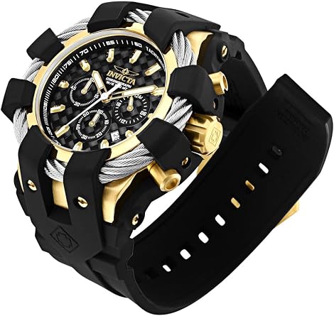 Invicta Men's 'Bolt' Quartz Stainless Steel and Silicone Casual Watch, Color: Black Model: 23860