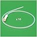 HealthAndYoga™ Long PVC Colon Tips Saver Pack (Set of 10) - Enema Replacement Supplies – Works with Most Enema Kits - Home Use Anal Douche Tubes, Colon Cleanse, Gut Health, Constipation (16 FR)