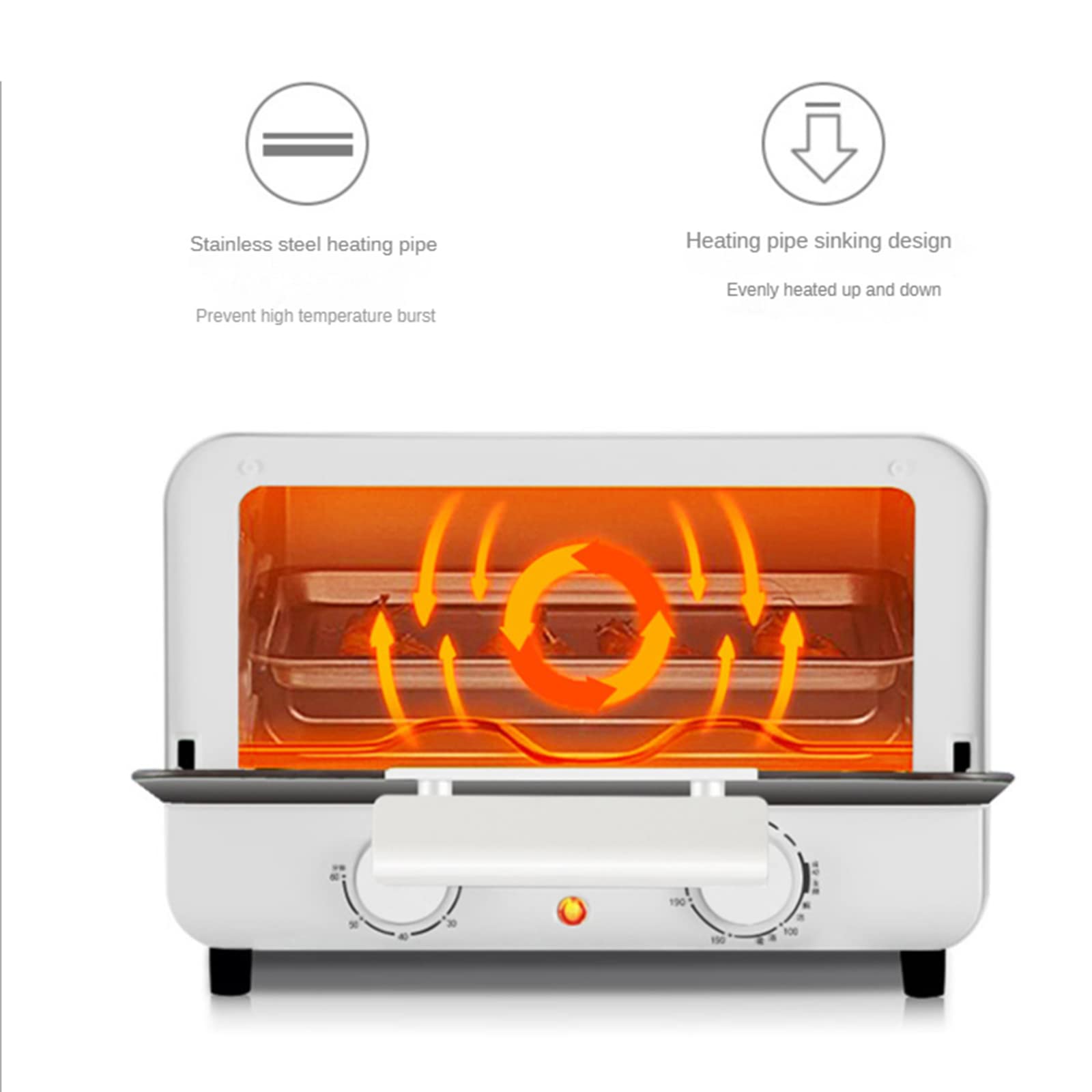 Pequeño Horno eléctrico Integrado para el hogar, Cocina, pequeños electrodomésticos, Horno eléctrico Totalmente automático, microondas, Apto para lavavajillas Little Surprise