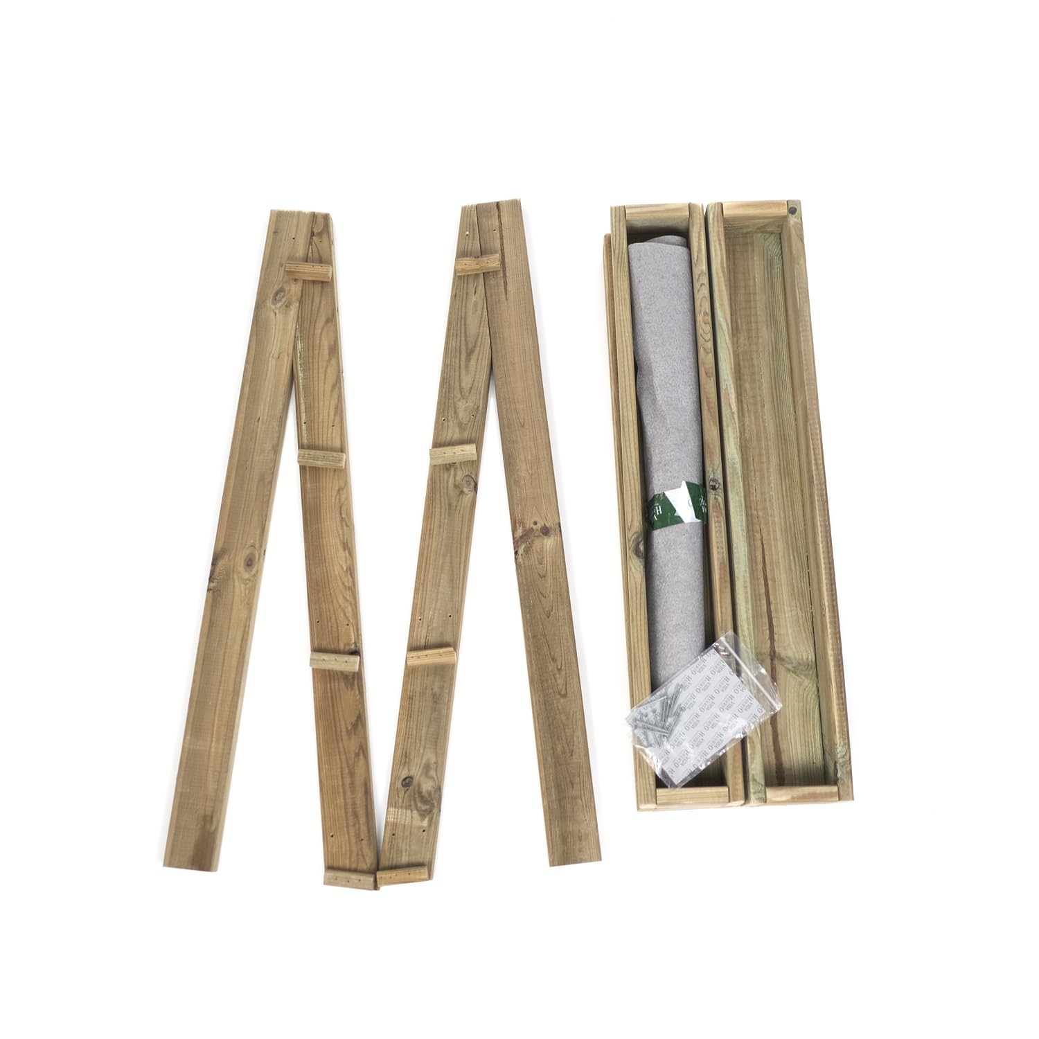 Potager urbain vertical mural avec 4 jardinières de 100 x 90 x 30 cm Bois traité pour extérieur