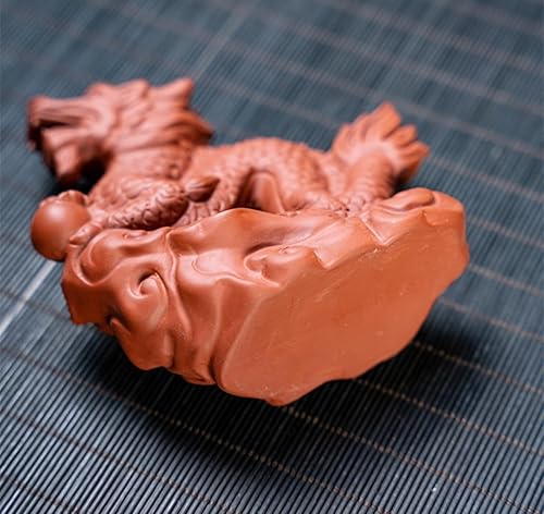 Miniatura 5 de Estatua creativa de los doce animales del zodiaco, bonita figura de té chino, adornos de escritorio que pueden cultivar té, accesorios para mascotas