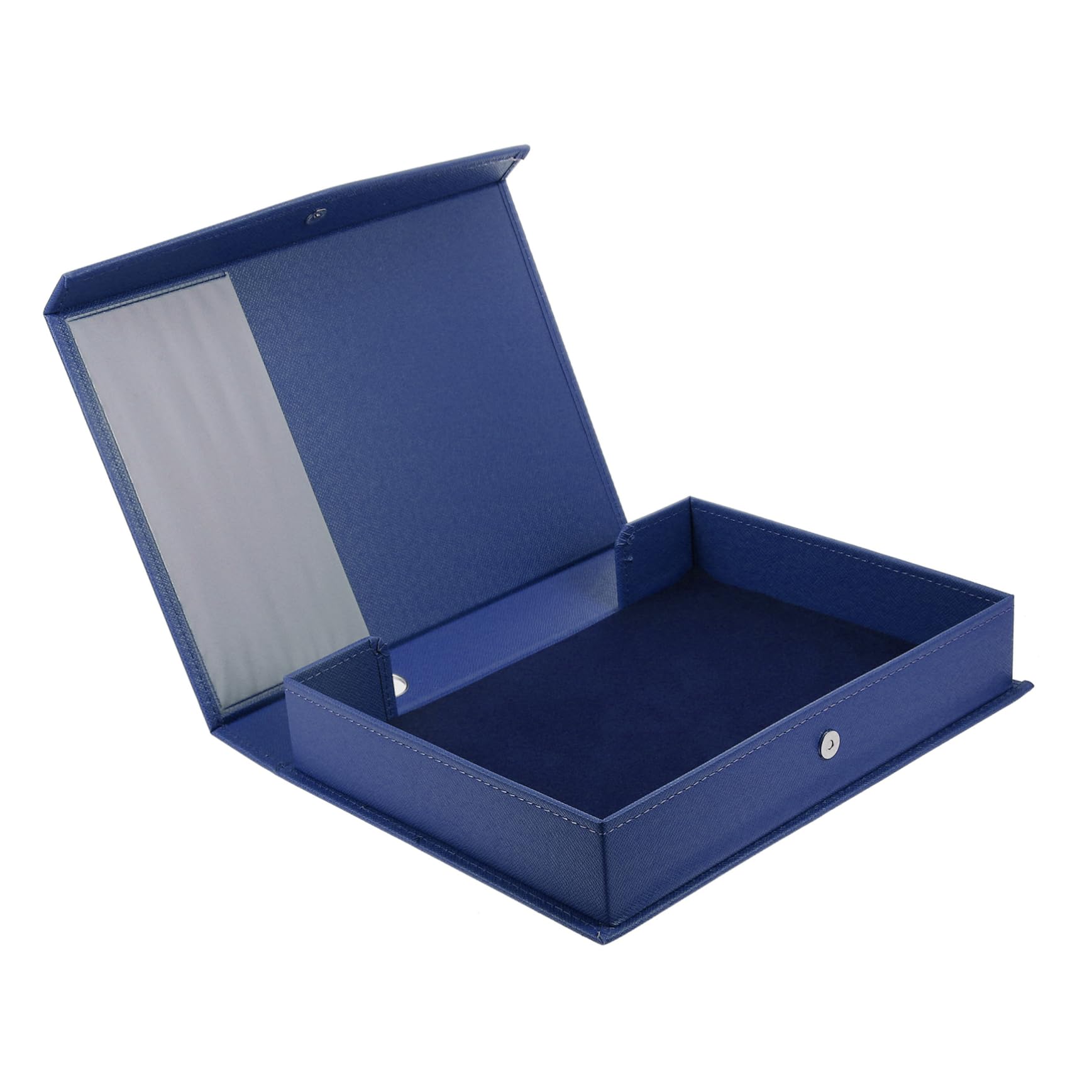 NUOBESTY Blauer A4 Aktenorganizer aus Pu Leder für Dokumente