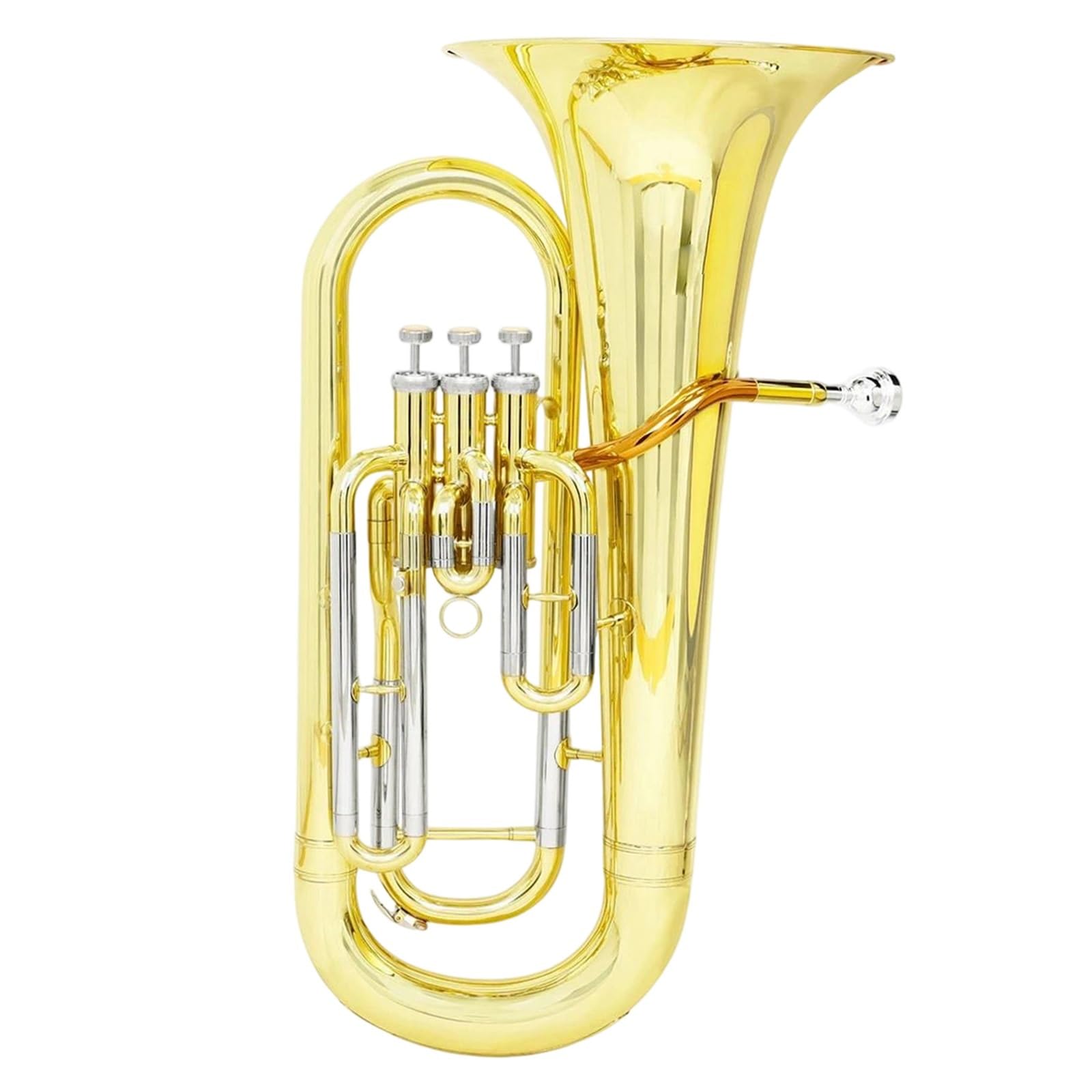 Eufonium Mosiądzu Bb B Flat Euphonium 3 Klawiszowy Mosiężny Róg Barytonowy Z Paskiem Na Futerał Profesjonalne Wykonanie(Type1)