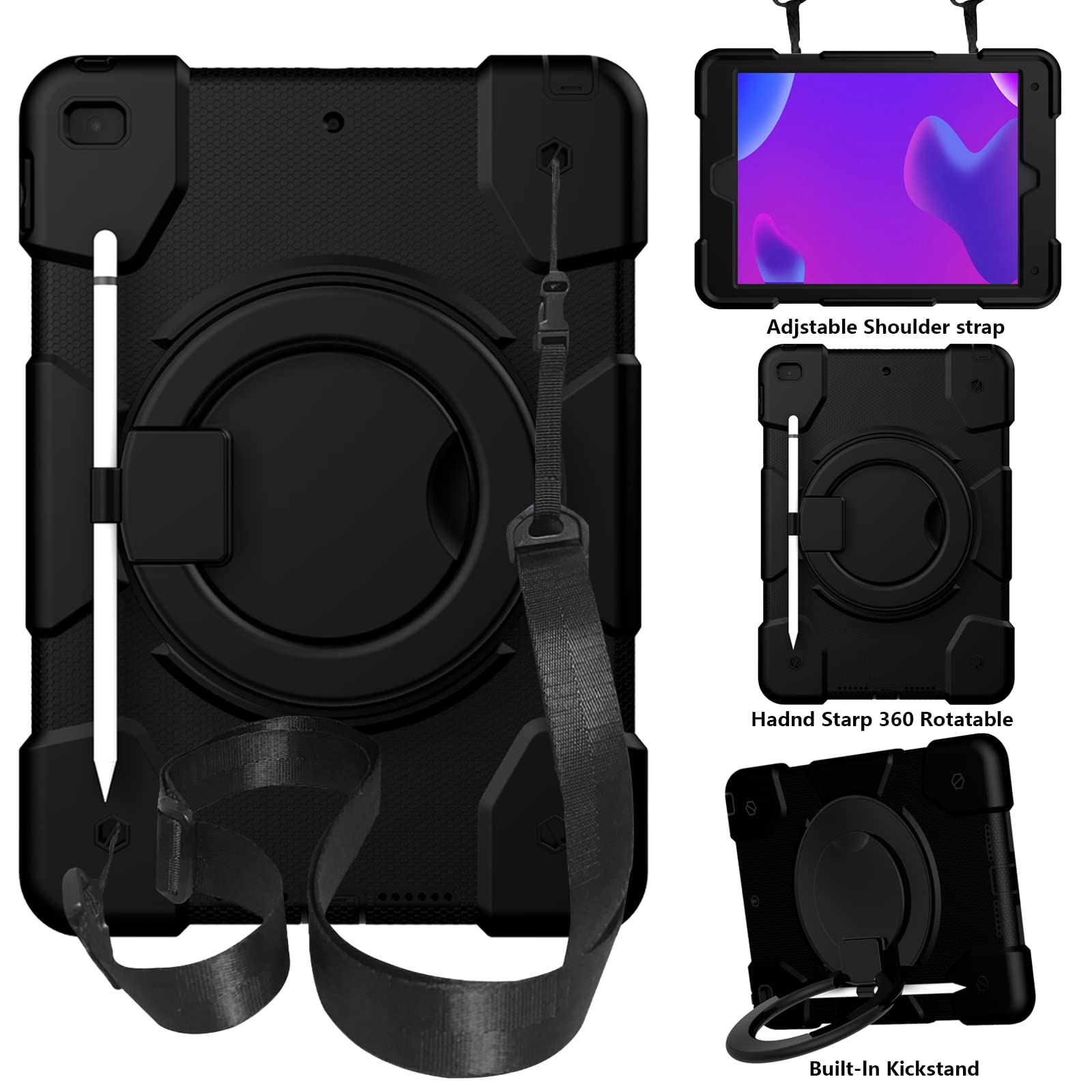 iPad Air 5th Generation Case, iPad Air Case 4th Generation, Shockproof Kickstand 3 Layers with Pencil Holder, Tablet Case for iPad Air 5/4 10.9"