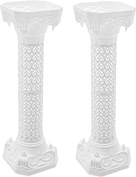 Roman Columns Wedding Column Stand Roman Pillar Plant Stand Plastic Greek Statue Pedestal Flower Pot Holder Decor, Elegant Decorative Column for Wedding Event Party