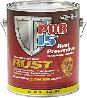 POR-15 45001 Rust Preventive Coating- Gloss Black -1 Gallon - Stop Rust & Corrosion Permanently, Anti-Rust Non-Porous Protective Barrier