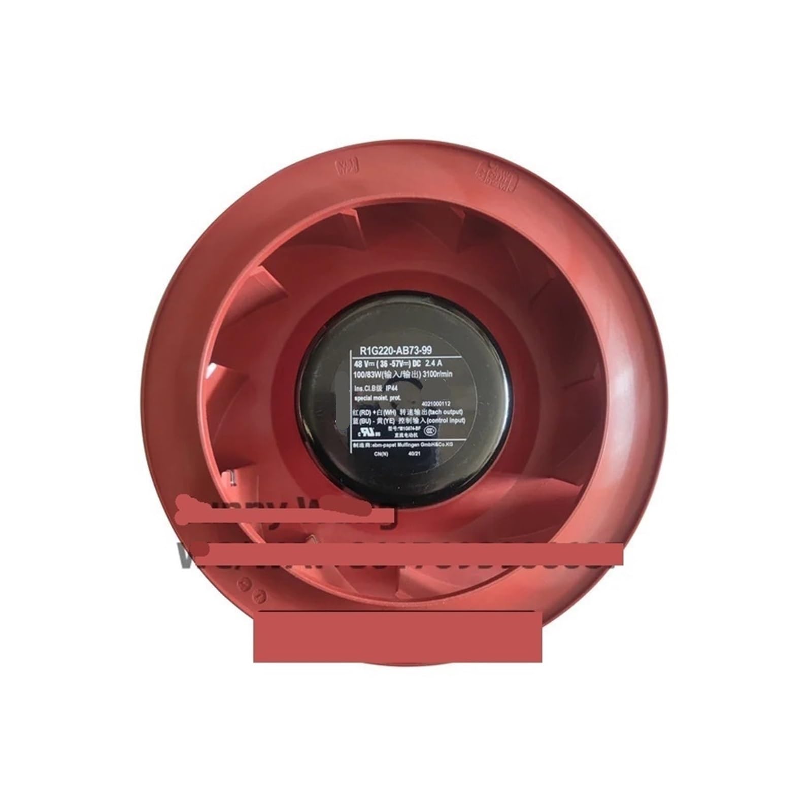 TZFBD R1G220-AB73-99 Fan 48V 2.4A 100W/83W IP44 Centrifugal Cooling Fan