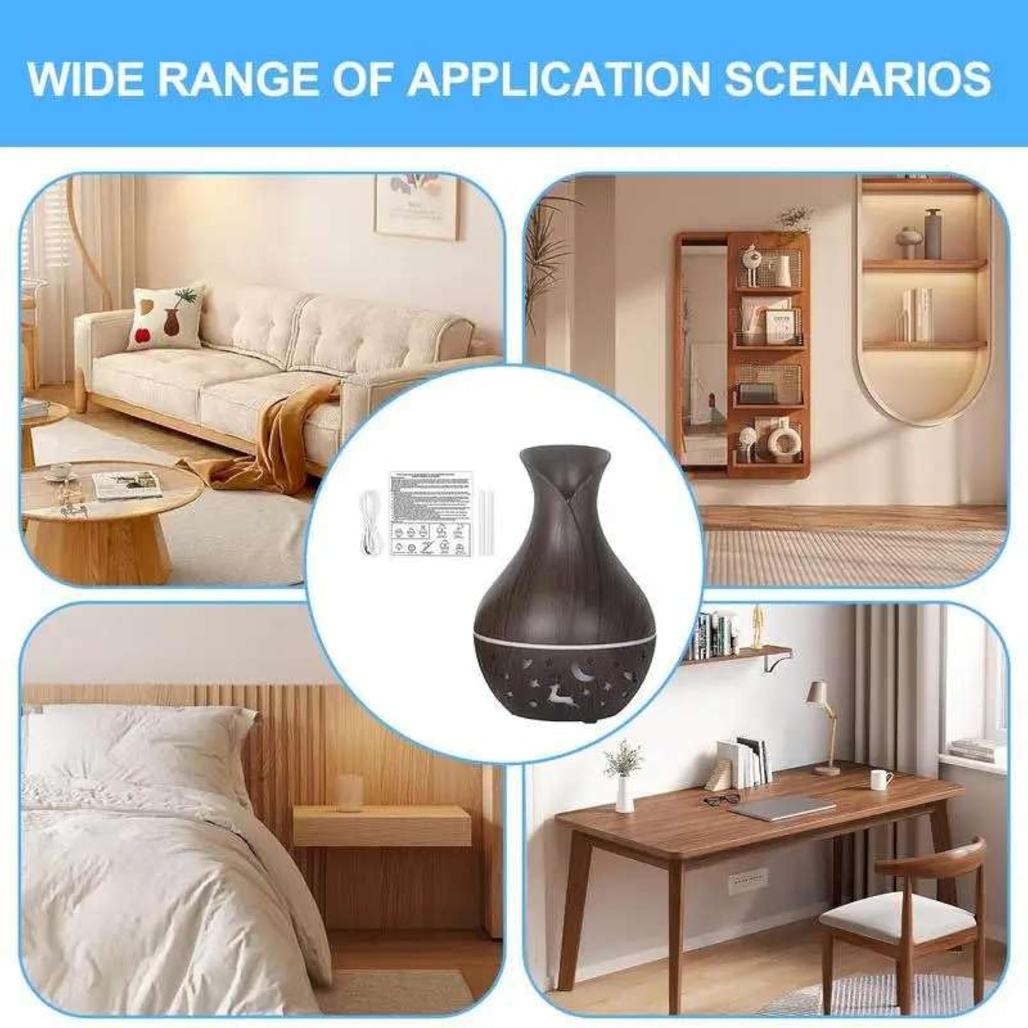 Aromatherapy Diffuser & Humidifier with Colorful LED Lights
