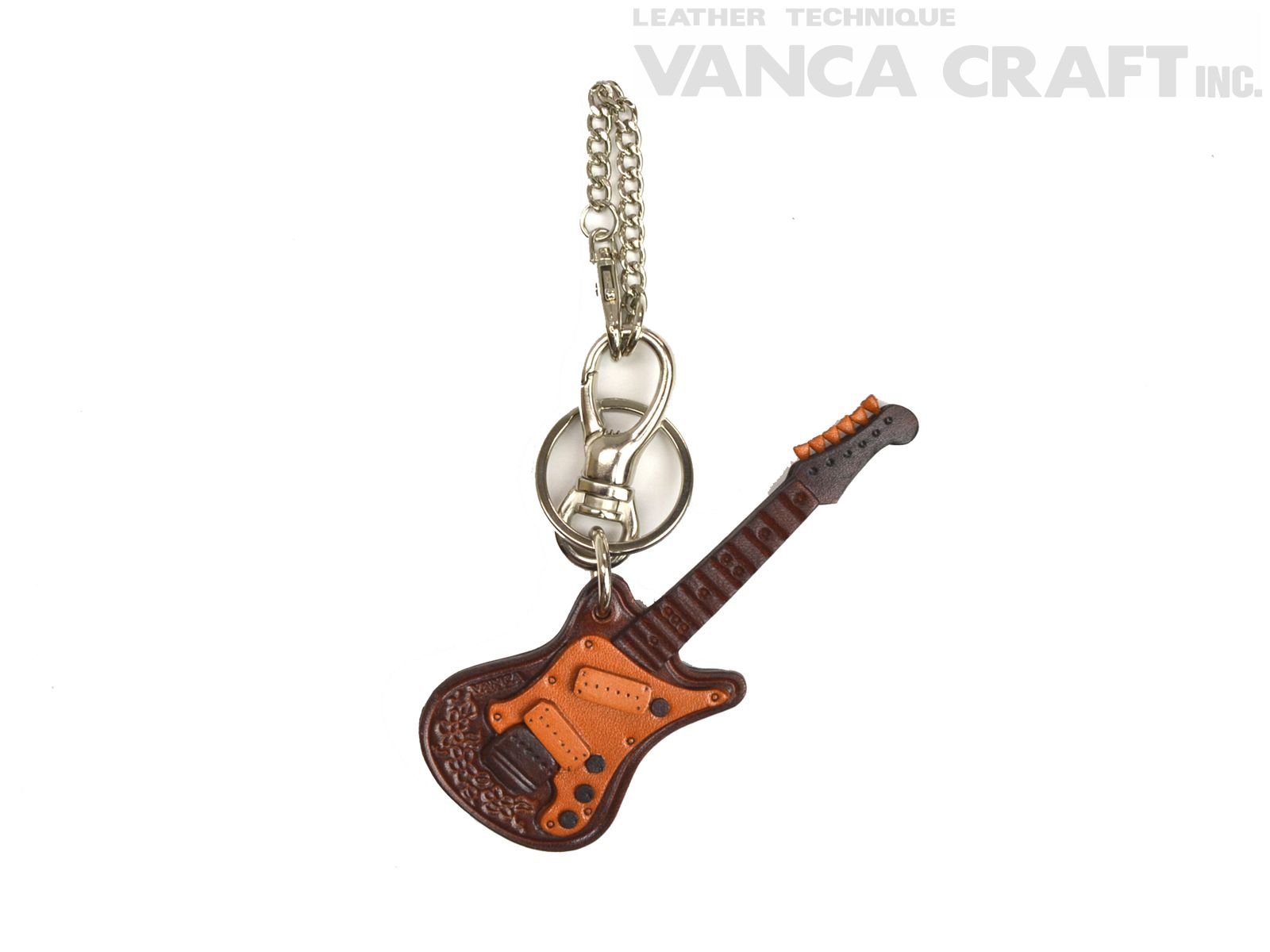 (Ręcznie wykonany w Japonii nowy rzemieślnik) torba z prawdziwej skóry charm gitara elektryczna VANCA CRAFT (import z Japonii)