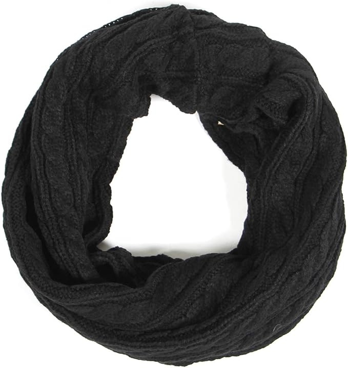 black knit infinity scarf