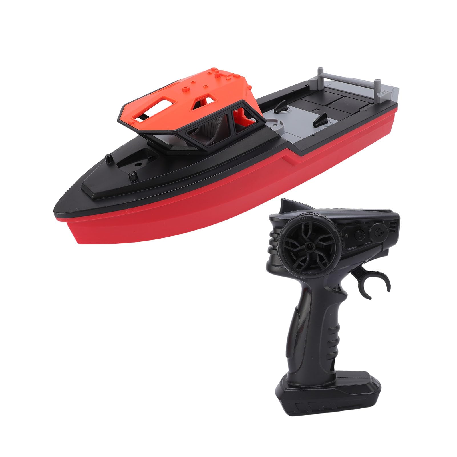 RiToEasysports 2,4 G Bürstenloses RC-Boot, Simuliertes Ferngesteuertes Boot mit Wasserdichter Abdeckung und Antikollisions-Kit, für Außenpools, Seen und Familienspaß (1 Stück 500 mAh Li-Ionen-Akku)