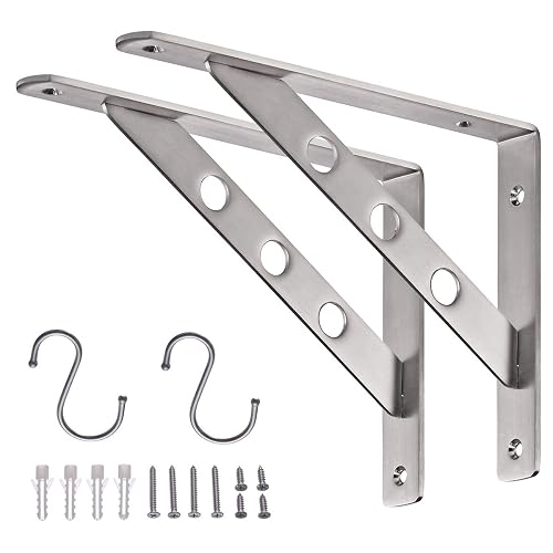 YUMORE Staffe per Mensole Pesanti 25cm,YUMORE Supporto per Mensole a