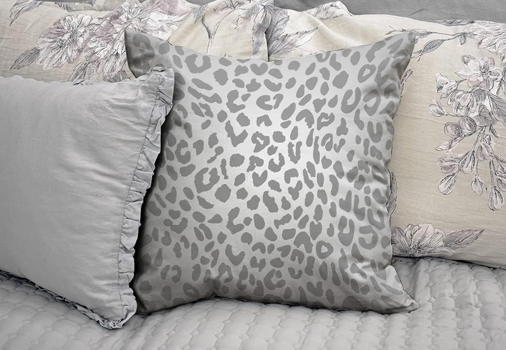 grey leopard cushions